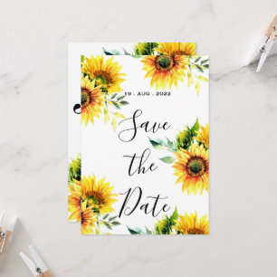 Invitation Bouquet floral vibrant de printemps tournesol jaun