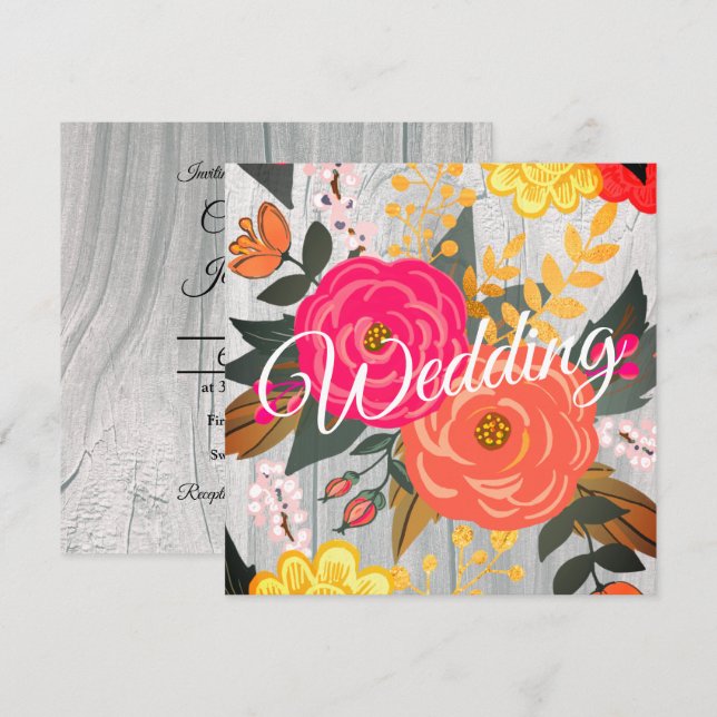 Invitation Bouquet on Barnwood Square (Devant / Derrière)