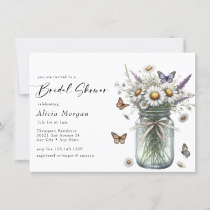 Invitation Bouquet vintage floral Fête des mariées rustique