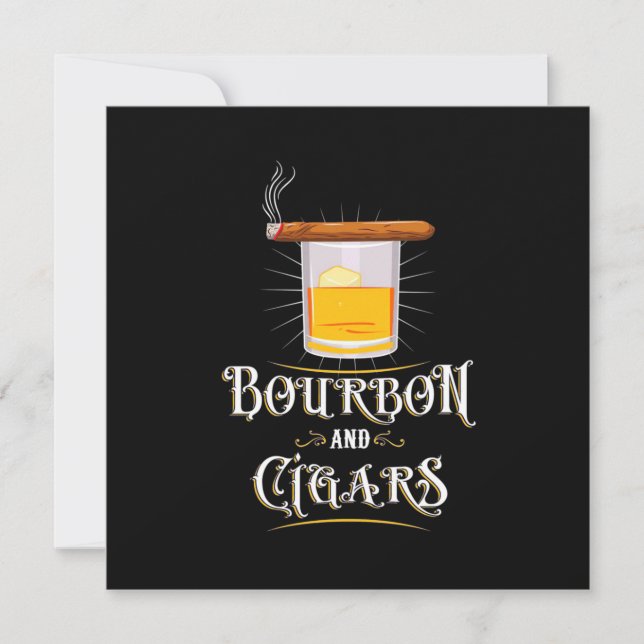 Invitation Bourbon Et Cigares (Devant)