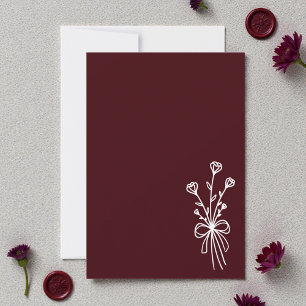 Invitation Bourgogne Profond Minimaliste Élégant