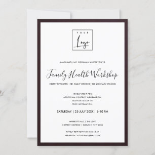 Invitation Bourgogne velours soie votre logo atelier événemen