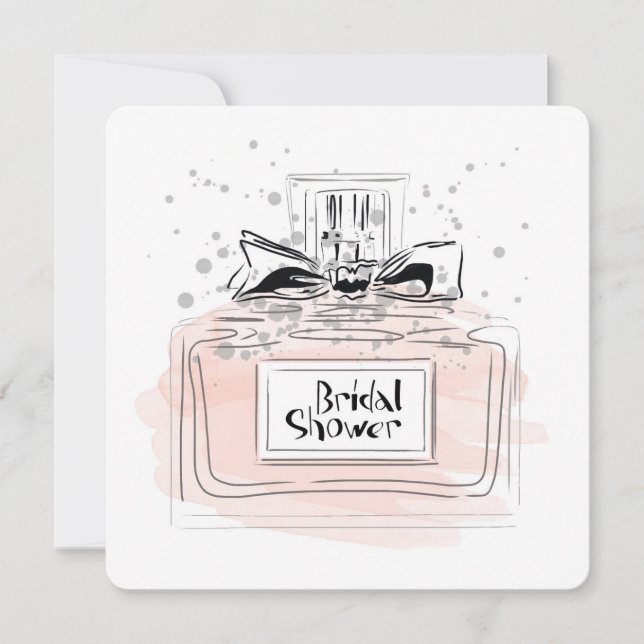 Invitation Bouteille de parfum Fête de l'mariée (Devant)