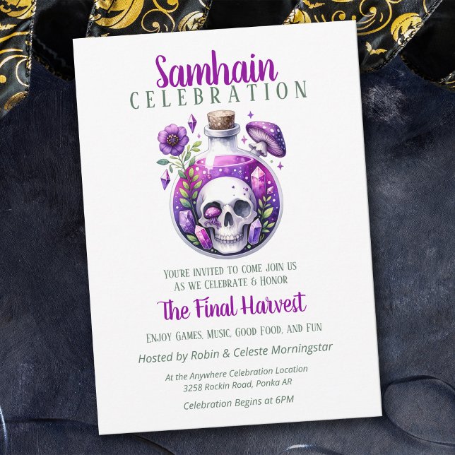 Invitation Bouteille de potion de récolte Samhain Halloween P (Créateur téléchargé)