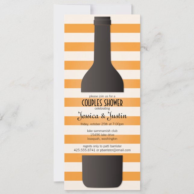 Invitation bouteille de vin (Devant)
