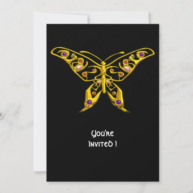 Invitation BOUTEILLE D'OR HYPER AVEC GEMSTONES Noir (Devant)