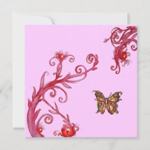 Invitation BOUTEILLE D'OR, rouge rose vif