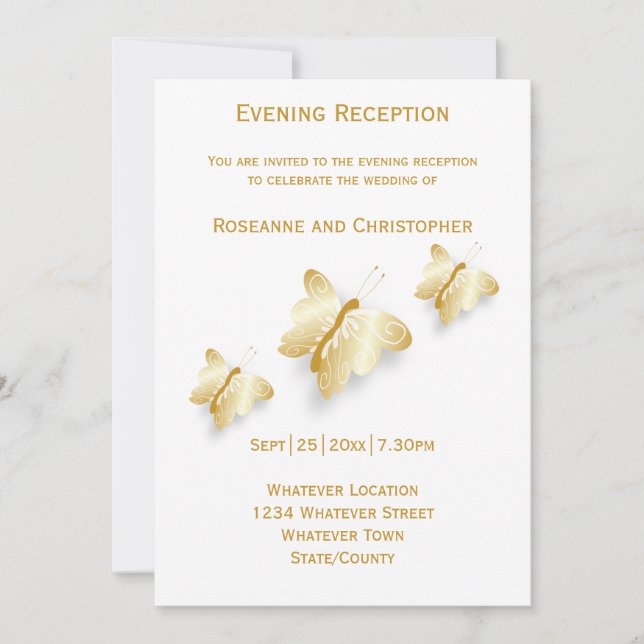 Invitation Bouteilles d'invitation de mariage d'or (Devant)