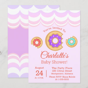 Invitation Boutique de beignes congelés Baby shower d'arrosag