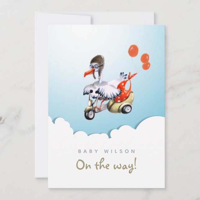 Invitation Boutique humoristique sur Scooter Orange Genre Neu (Devant)