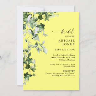 Invitation Bouton de printemps ivoire Fête des mariées jaune