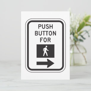 Invitation Bouton Push pour le panneau de croisement