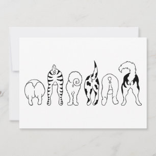Invitation Boutons de chien