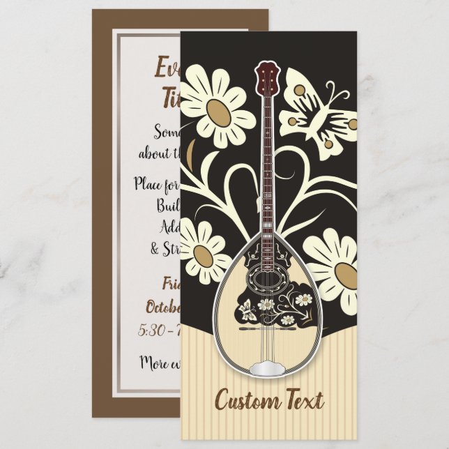 Invitation Bouzouki (Devant / Derrière)