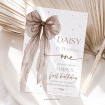 Bow Coquette Chocolate Mocha  Birthday 