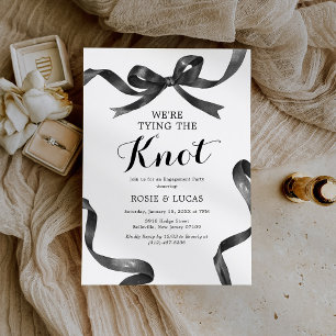 Invitation Bow Nous essayons le Knot Engagement Party