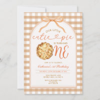 Bow Our Little Cutie Pie Automne En vichy 1er Anni