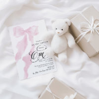 Bow Un Anniversaire Blush Minimal Rose Girl