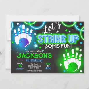 Invitation Bowling Anniversaire Conjoint Garçon Ne