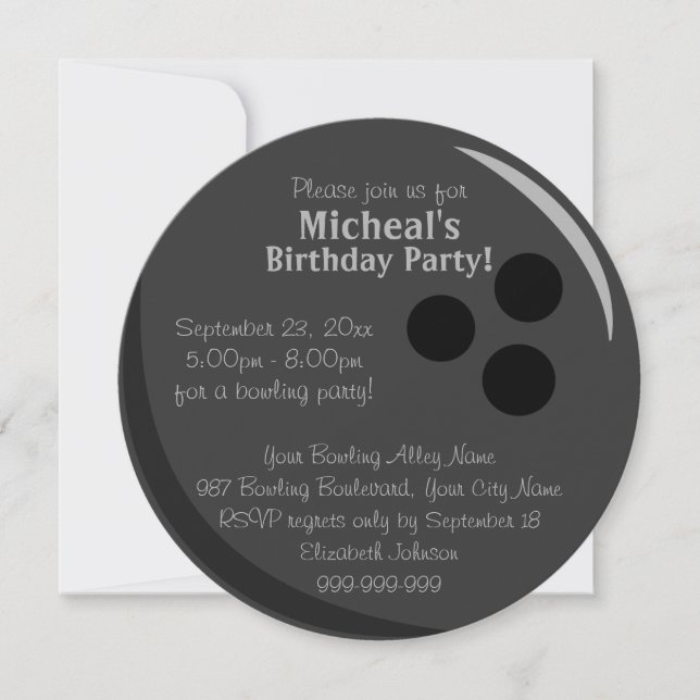 Invitation Bowling Ball (Devant)