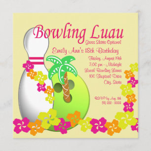 Invitation Bowling Luau