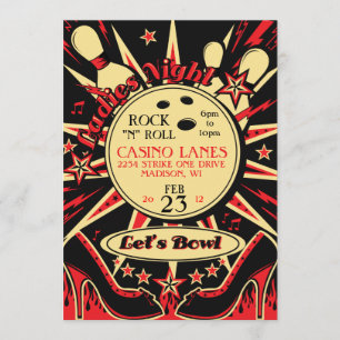 Invitation Bowling Soirée des Dames Rockabilly