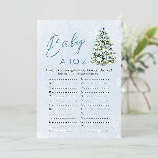 Invitation Bows Christmas Baby Items A to Z Baby Shower Game (Debout devant)