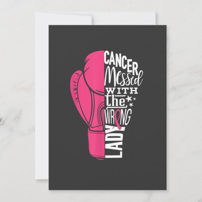 Invitation Boxe de sensibilisation au cancer du sein Glove Te (Devant)