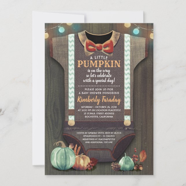Invitation Boy Baby Shower (Devant)