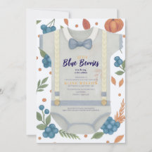 Boy baby shower autum chute burlap bodysuit invita