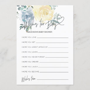 Invitation Boy Baby shower Wives For Baby Game Card