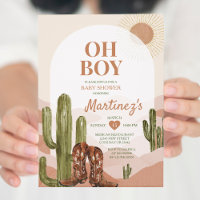 BOY Desert Texas baby shower sud-ouest cactus