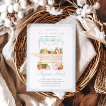 Boy Farmers Market Vegetable Stand Baby shower