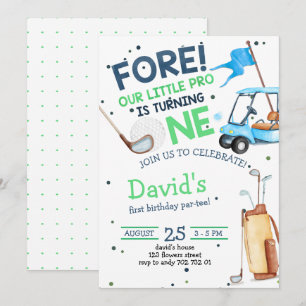 Invitation Boy Golf Par tee 1er Anniversaire