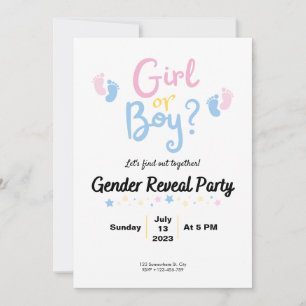 Invitation Boy or Girl? Gender Reveal