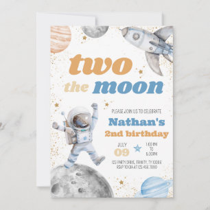 Invitation Boy Two the Moon Anniversaire