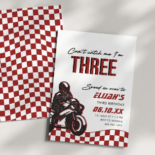 Invitation Boys 3ème Motocross Dirt Bike Anniversaire