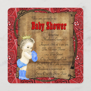 Invitation Boys Cowboy Baby shower