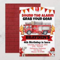 Boys Firetruck fête d'anniversaire
