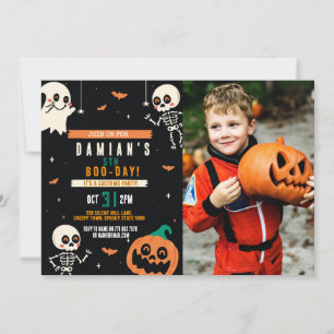 Invitation Boys Halloween Enfants Citrouille fête d'anniversa