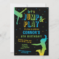 Boys Jump Anniversaire Trampoline Park Invitatiati