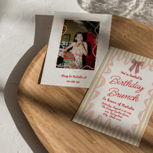 Invitation Bracelet de mâchoire peint à la main Photo Anniver