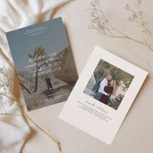 Invitation Bradford Modern Photo et Mariage de typographie
