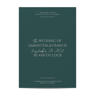 Invitation Bradford Modern Photo et Mariage de typographie