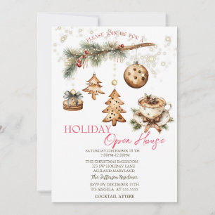 Invitation Branche d'arbre,Ornements,Café,Étoiles Porte ouver