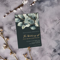 Branche d'Eucalyptus foncé et mariage feuille vert