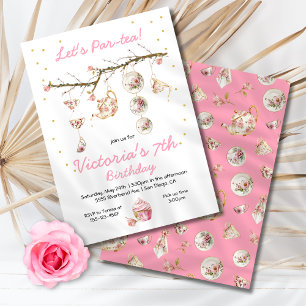 Invitation Branche Floral Tea Party