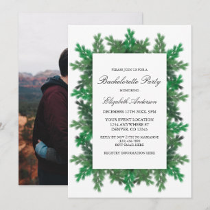 Invitation Branches de l'arbre d'hiver Photo Bachelorette Par