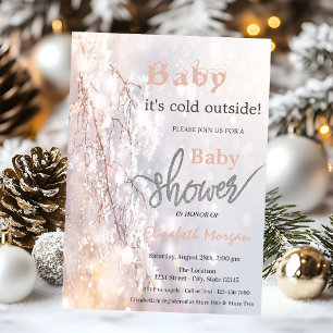 Invitation Branches de merveilleux hiver Baby Shower 