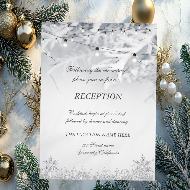 Invitation Branches de neige d'hiver Mariage (Créateur téléchargé)